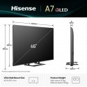Hisense A7Q 65A7Q 165,1 cm (65") 4K Ultra HD Viedtelevizors Wi-Fi Melns 400 cd/m²