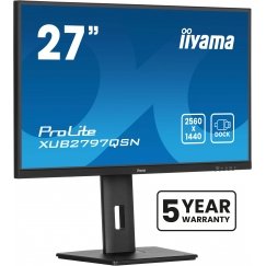 iiyama ProLite XUB2797QSN-B2 PC lamekuvar 68,6 cm (27") 2560 x 1440 pikslit Quad HD LED Must