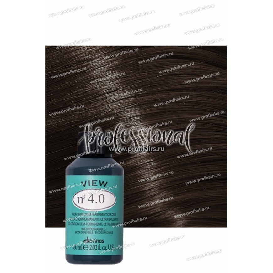 Davines View Demi-Permanent Hair Dye 4.0, 60 ml – 2