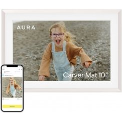 Aura Frames AF905 Nuotraukų rėmelis Carver Mat - Žvyro su baltu matiniu 25,4 cm (10") Skaitmeninis nuotraukų rėmas