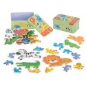 RoGer Safari Dzīvnieku Puzzle Metāla kastītē 25gab RoGer Safari Dzīvnieku Puzzle Metāla kastītē 25gab