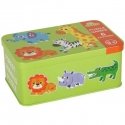 RoGer Safari Dzīvnieku Puzzle Metāla kastītē 25gab RoGer Safari Dzīvnieku Puzzle Metāla kastītē 25gab