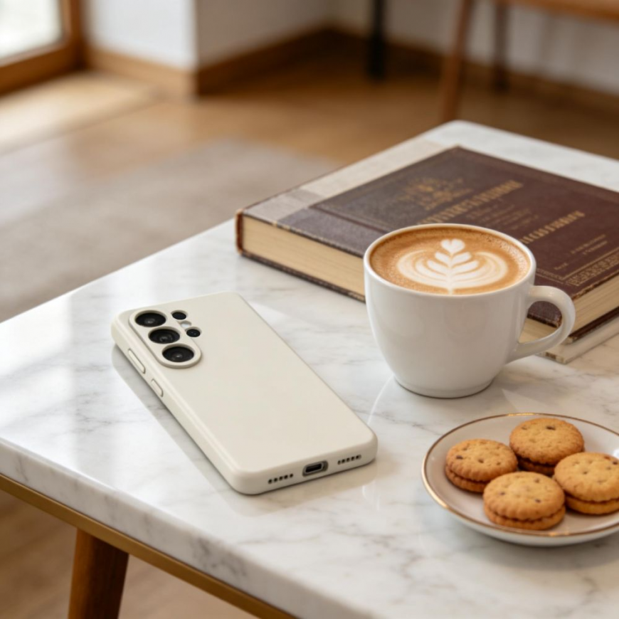 TECH-PROTECT SILICONE MAGSAFE GALAXY S26 ULTRA COSMIC LATTE – 3
