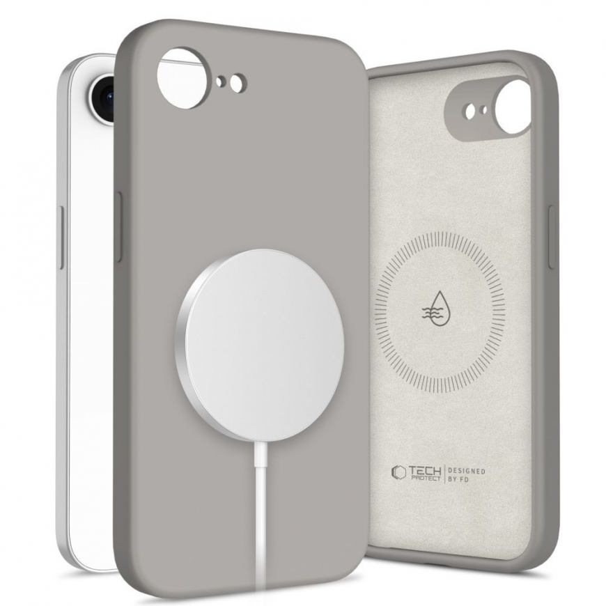 TECH-PROTECT SILICONE MAGSAFE IPHONE 16E | 17E STONE GREY