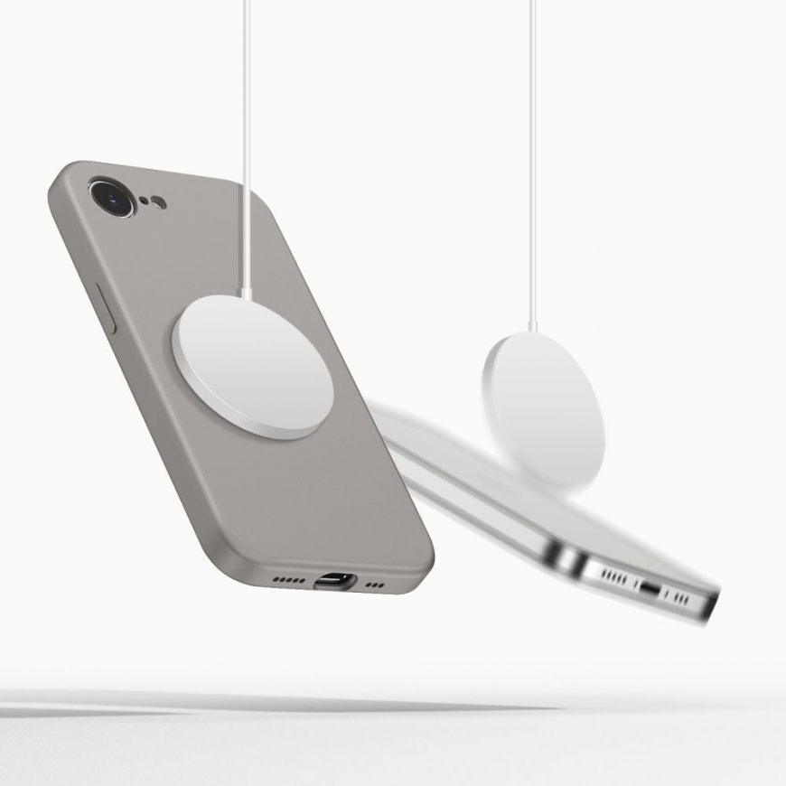 TECH-PROTECT SILICONE MAGSAFE IPHONE 16E | 17E STONE GREY – 2