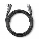 USB-kaapeli Ugreen USB-C:stä USB-C:hen PD-nopean latauksen kaapeli 100W 0,5m - musta