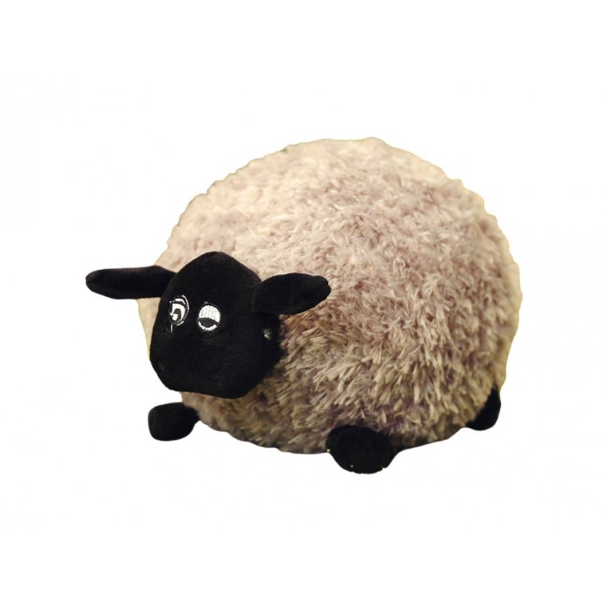 Lean Toys Plush Sheep with Curly Wool, Light Brown, 20 cm