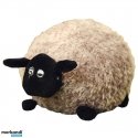 Lean Toys Plush Sheep with Curly Wool, Light Brown, 20 cm