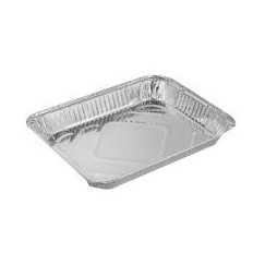 Kertakäyttöinen astia, GN 1/2, alumiini, 2,4 l, 32,5 x 26,2 x K 4,8 cm, 10 kpl