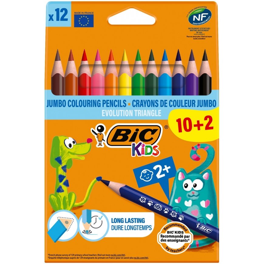 Bic värilliset lyijykynät Evolution Triangle 12 värin setti 8871462