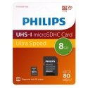 Philips FM08MP45B/00 zibatmiņa 8 GB MicroSDHC UHS-I Klases 10 Philips FM08MP45B/00 zibatmiņa 8 GB MicroSDHC UHS-I Klases 10