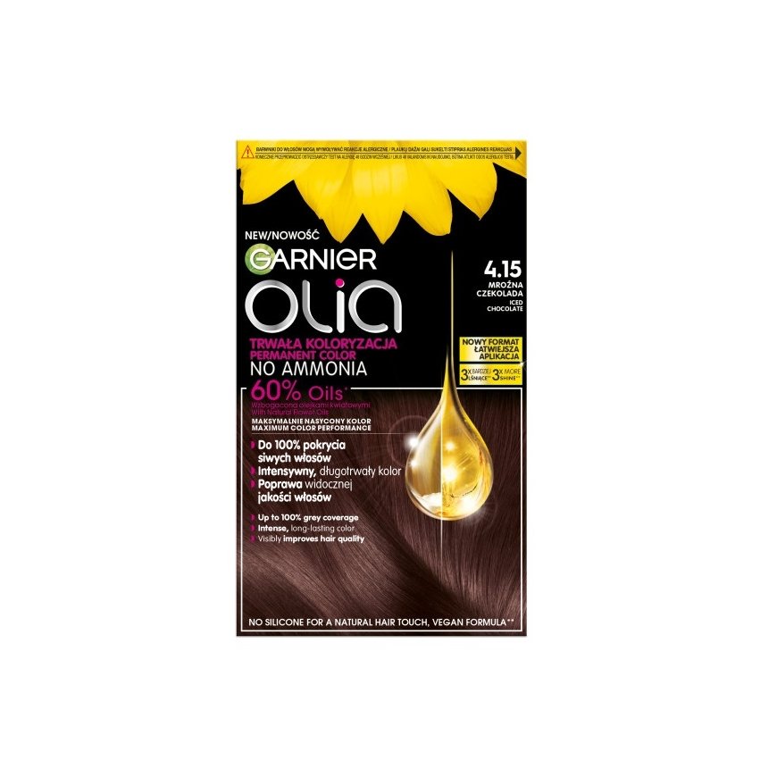 Garnier Olia püsiv värv 4.15 Šokolaadi jäätise värv – 2