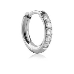 Foldable Ring Single Earring with Zirconia VHLLE2008S