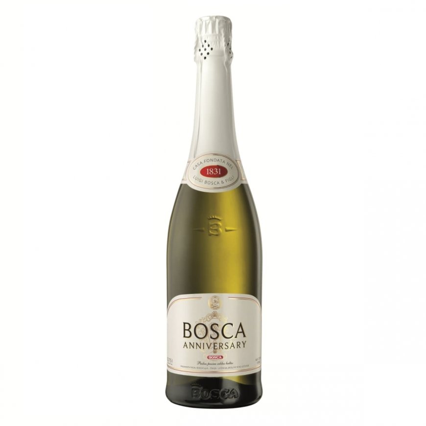 Ferm.gėrimas BOSCA ANNIVERSARY, baltasis, saldus, 7,5%, 0,75 l