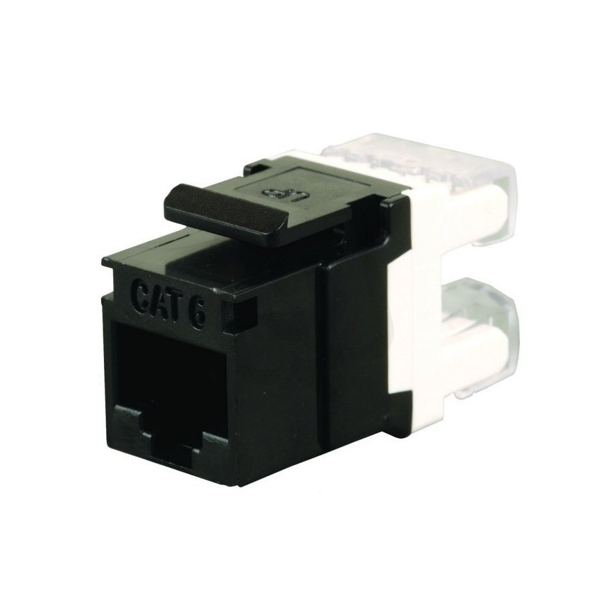 Solarix Keystone CAT6 UTP RJ45 melns SXKJ-6-UTP-BK
