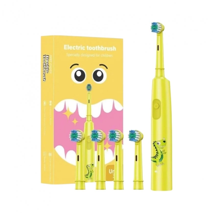 Osom Oral Care Vaikiškas elektrinis dantų šepetėlis Kids' Elektrinis dantų šepetėlis SC2002YELLOW, geltonos spalvos
