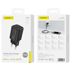 FONENG seinälaturi EU69 PD 20W 1xUSB-C Musta