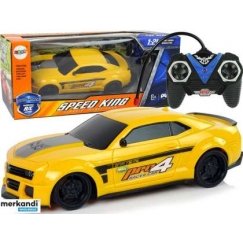 Lean Toys kaugjuhitav sportauto 1:24 kollane