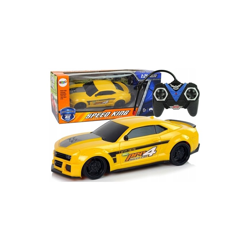 Lean Toys Радиоуправляемый спортивный автомобиль 1:24 желтый – 2