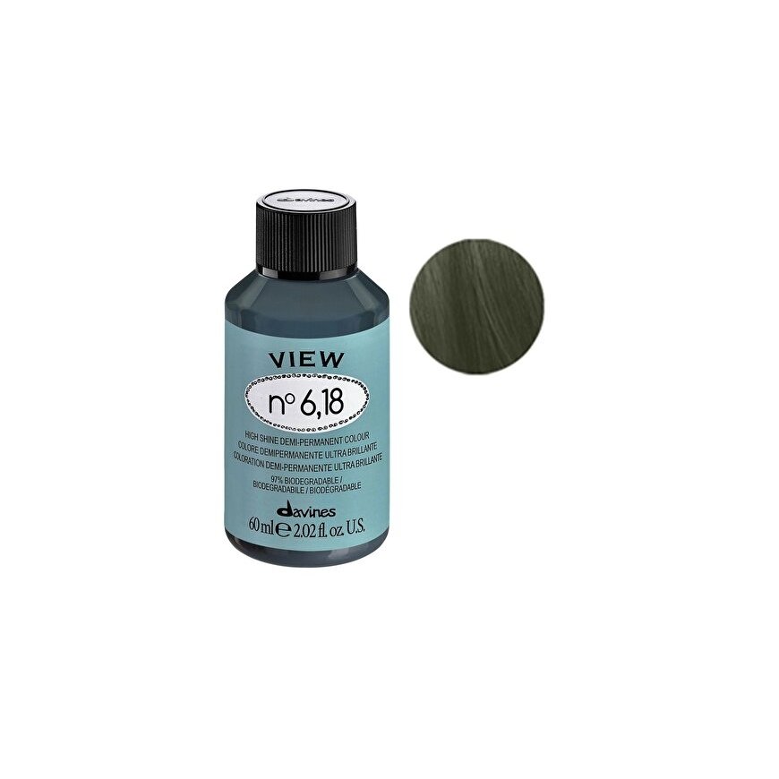 Davines View Demi-Permanent Hair Dye 6.18, 60 ml
