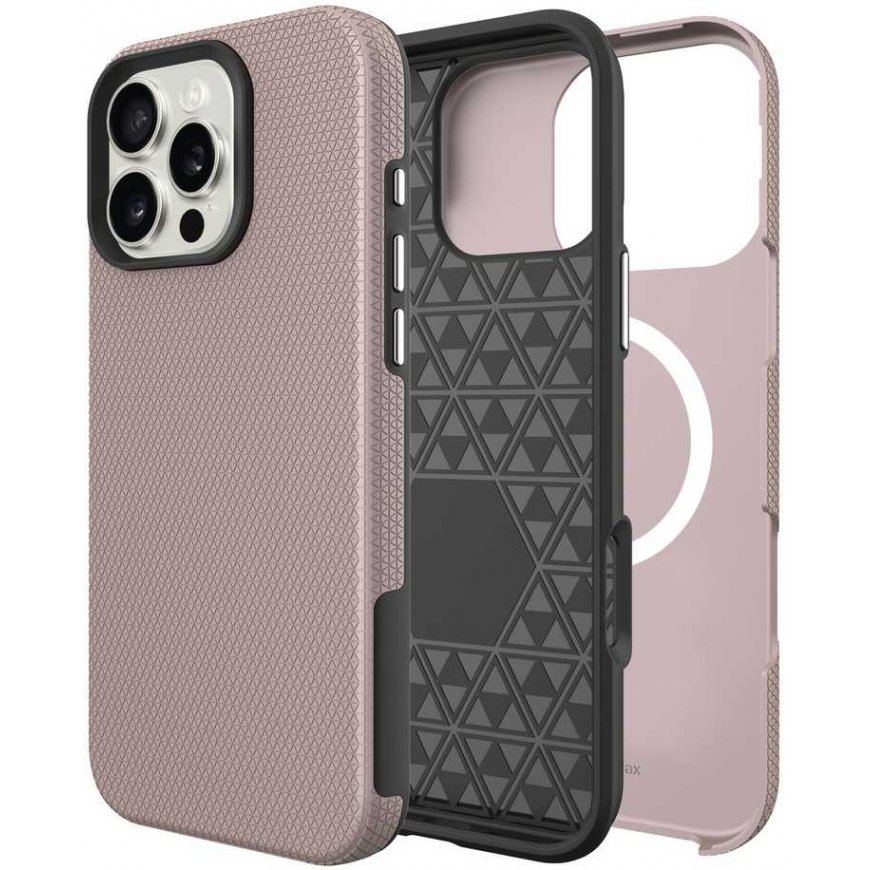 Perfectionists Triangle Mag Case for Apple iPhone 15 Pro Max in Rose Gold