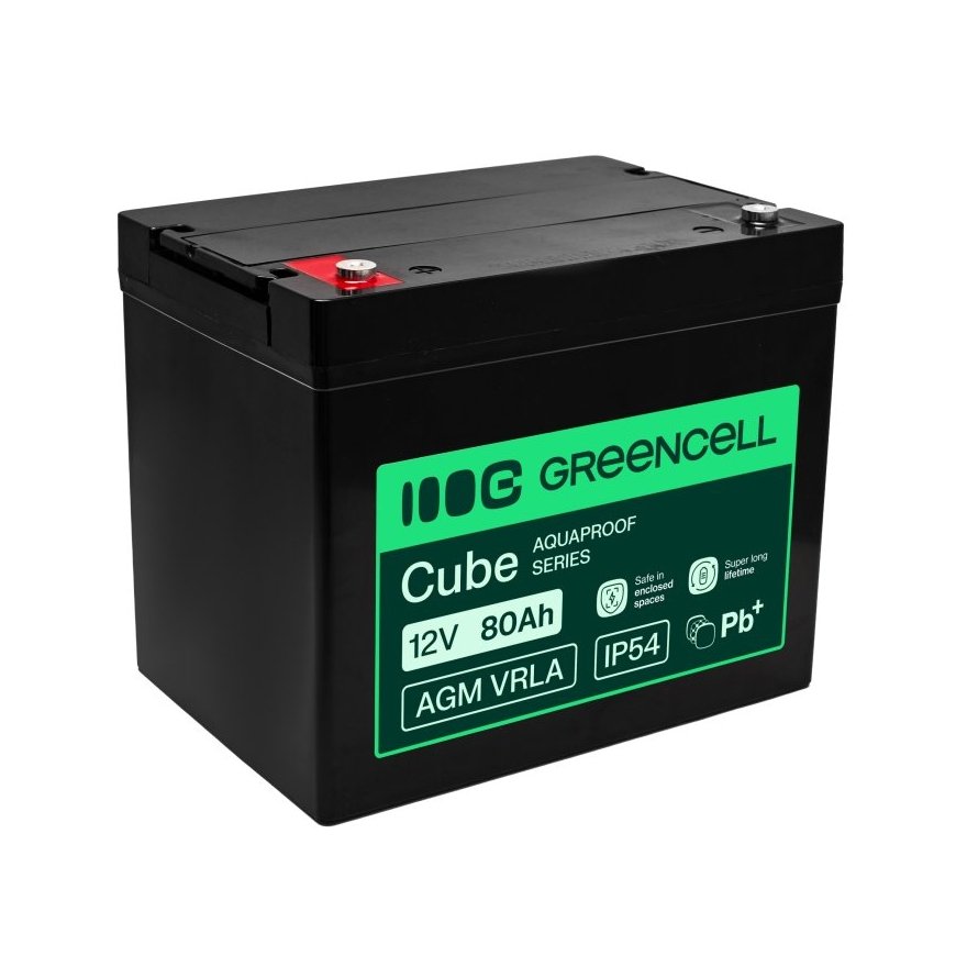 Green Cell AGM12V80AH-H UPS-aku Suletud pliiaku (VRLA) 12 V 80 Ah