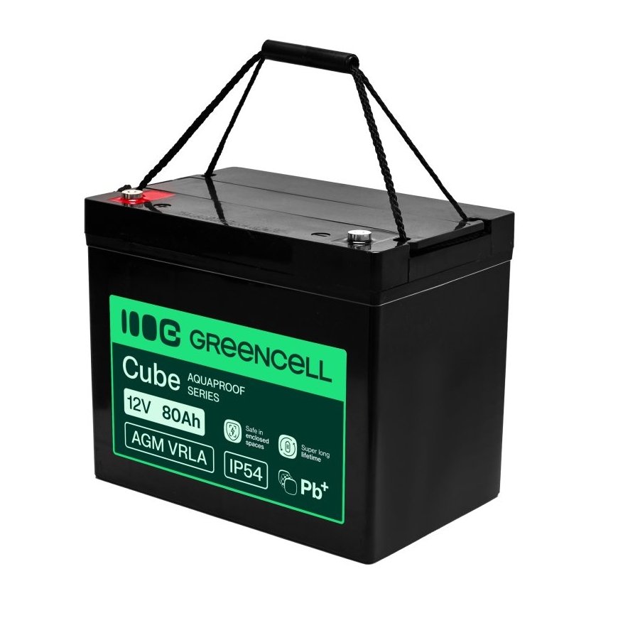 Green Cell AGM12V80AH-H UPS-aku Suletud pliiaku (VRLA) 12 V 80 Ah – 3