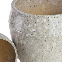 Mondex NEVA MARBLE Set of 3 Ceramic Planters 29x29x30/23x23x26.5/19x19x24cm