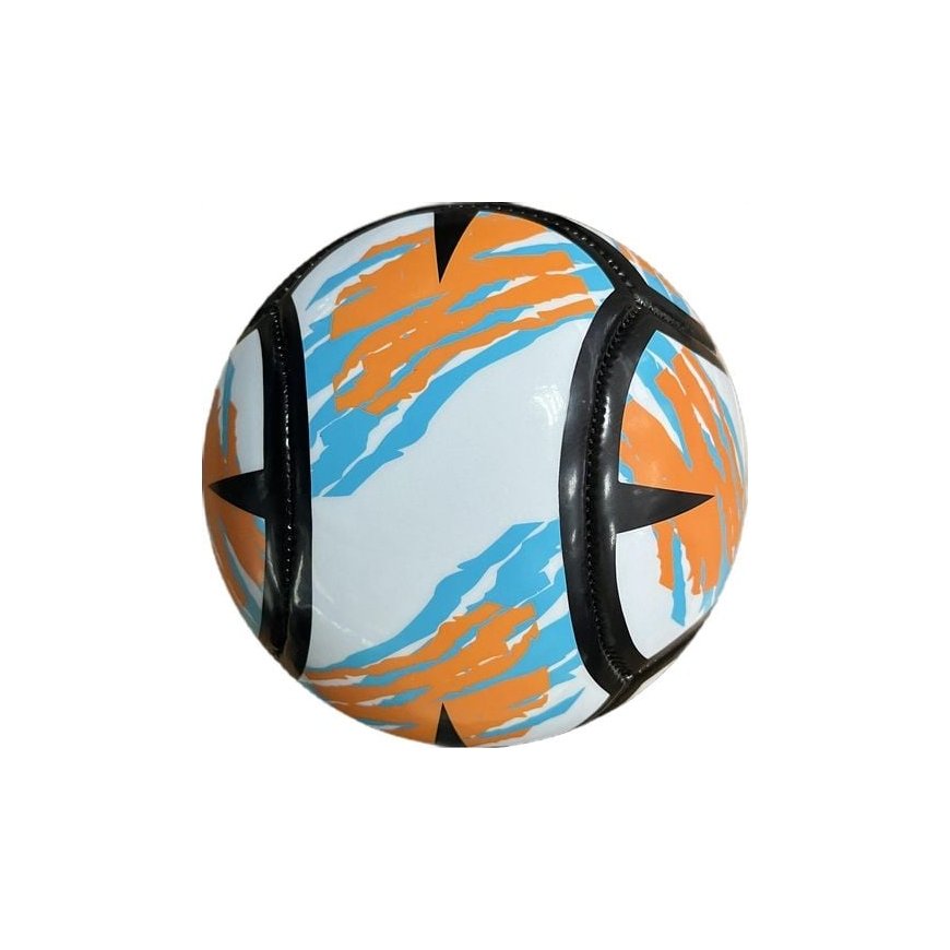 SOCCER BALL ENERO 6 PANELS SIZE 2 ORANGE-TURQUOISE