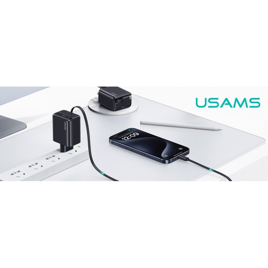 USAMS U93 240W USB-C to USB-C - 1,2 m oranssi