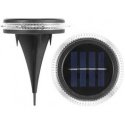 "Saska Garden" stair light, solar-powered disk light, 28 LEDs, designed for ground or wall mounting. "Saska Garden" stair light, solar-powered disk light, 28 LEDs, designed for ground or wall mounting.