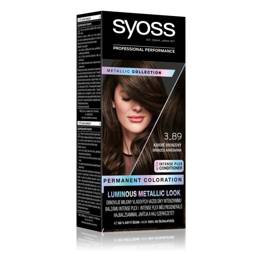 "Syoss" permanent color dazzling metallic appearance 3-89 coffee brown – 2