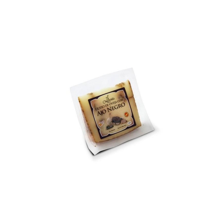 Hard sheep's milk cheese LA LEYENDA, with black garlic, aged for 5 months, 150 g – 2