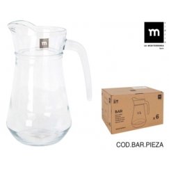 Inde Ąsotis baar, klaas, 1 l, K 19,7 cm, L 14,5 cm, tk