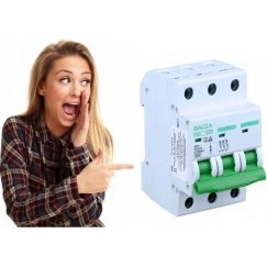 VCX Automatinis jungiklis, 6kA, C, 3 polių, 25A GACIA SB6L C 3P 25A