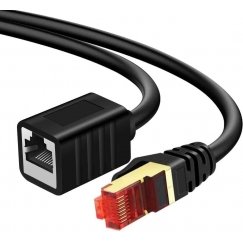 Spacetronik CAT7 Black LAN Extension Cable 2m