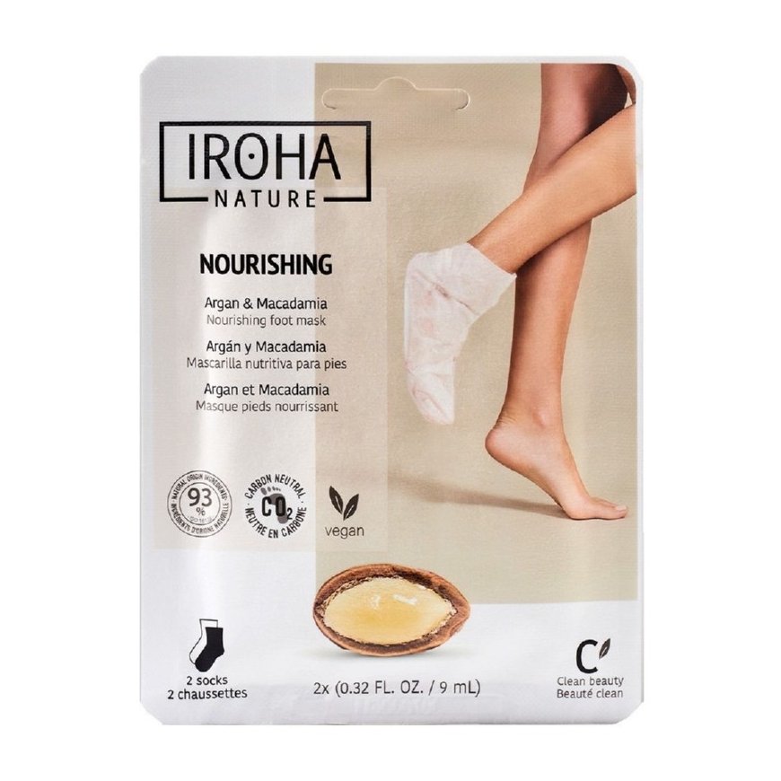 Professional Foot Mask Iroha Professional Foot Socks Mask Argan & Macadamia with argan and macadamia oils, 1 pair