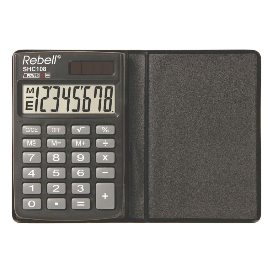 Rebell-laskin RE-SHC108 BX, RE-SHC100N BX, musta, taskukoko, 8 paikkaa