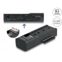 DeLOCK 64252 saugojimo diskų prijungimo stotis USB 3.2 Gen 2 (3.1 Gen 2) Type-C Juoda