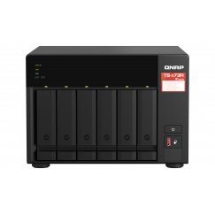 QNAP TS-673A NAS Tower Ryzen Embedded V1500B 8 GB DDR4 0 TB QNAP Turbo System Melns