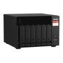 QNAP TS-673A NAS Tower Ryzen Embedded V1500B 8 GB DDR4 0 TB QNAP Turbo System Черный