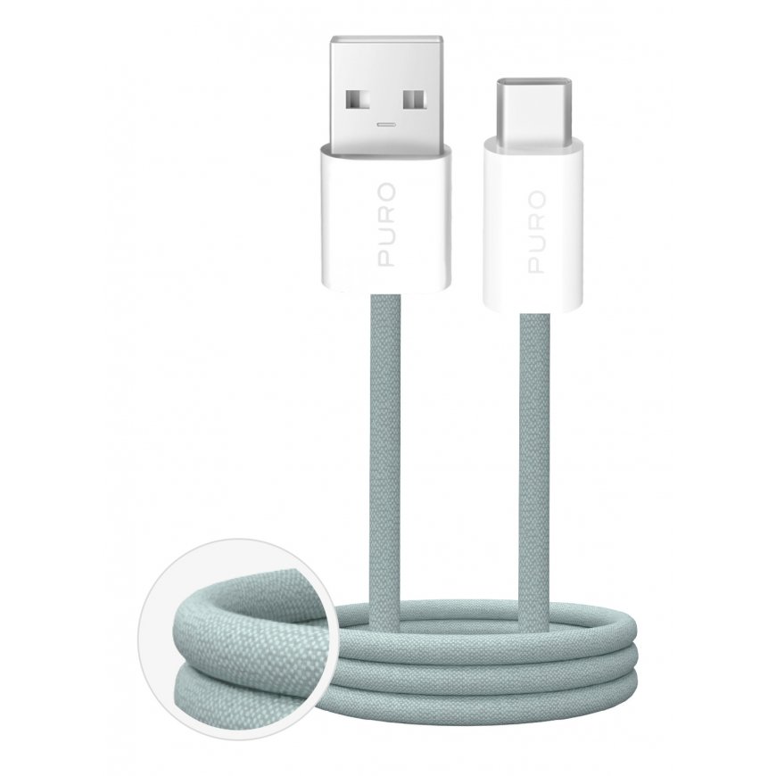 PURO PUCAC10WFABK415MTGRN USB кабель USB 2.0 1,5 m USB A USB C Зеленый