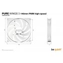 be quiet! Pure Wings 3 140mm PWM high-speed White Корпус компьютера Вентилятор 14 cm Белый 1 шт be quiet! Pure Wings 3 140mm PWM high-speed White Корпус компьютера Вентилятор 14 cm Белый 1 шт
