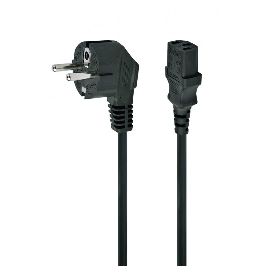 Gembird PC-186-VDE-10M elektrības kabelis Melns CEE7/4