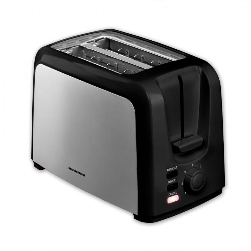 Heinner HTP-700BKSS toaster 7 2 slice(s) 700 W Black, Silver