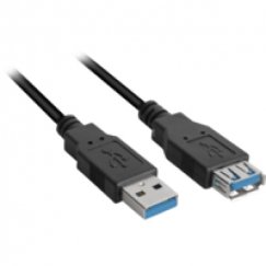 Sharkoon 1m, 2xUSB3.0-A USB kabelis USB 3.2 Gen 1 (3.1 Gen 1) USB A Melns