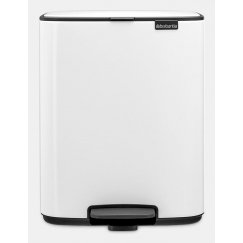 Brabantia Bo Pedal Bin 12 L Taisnleņķa Tērauds Balts