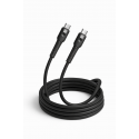 Quik Accessories QK-1011 Soft Silicone 60W Uzlādes un datu Kabelis USB-C uz USB-C 1m
