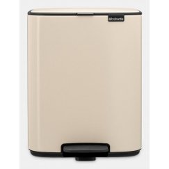Brabantia Bo Pedal Bin 12 L Suorakulmainen Terästä Beige