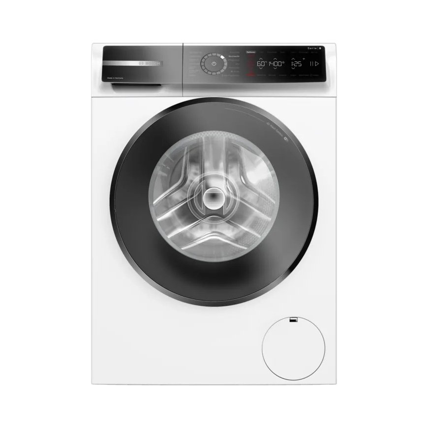 Bosch Serie 8 WGB244071 skalbimo mašina Pakraunama per priekį 9 kg 1400 RPM Juoda, Balta